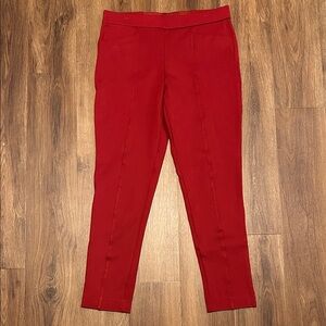 Anne Klein Deep Red Women’s Pants Size M Medium Pockets